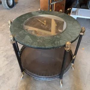 Vintage Clock In End Table