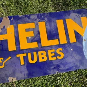Michelin Tires And Tubes Metal Sign 60"  x 18"