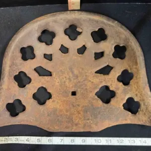 Cast iron implement seat, clover & diamond pattern