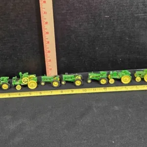 7 toy John Deere tractors