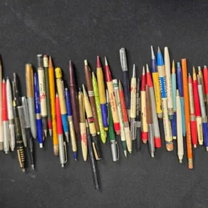 50 Promotional pens & pencils, vintage