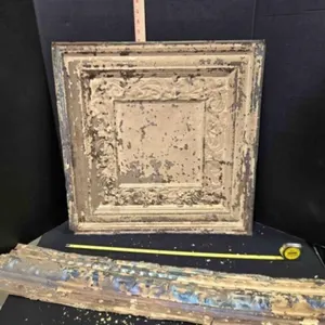 Metal ceiling tile & border, 24"x24" & 4'x7"