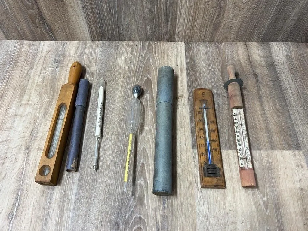 Dairy Thermometers & Wooden Brooder