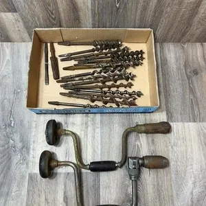 Hand Ratchet Bit Brace Drills with Wood Handles