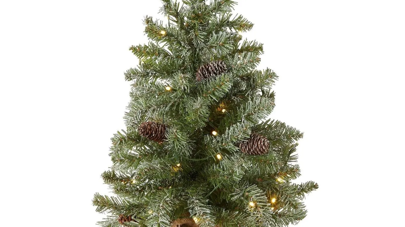 National Tree Company 2ft Pre-Lit Flocked Tree