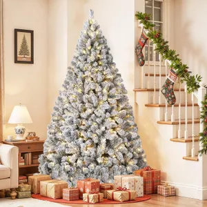 Idealhouse 6ft Pre-Lit Snowy Christmas Tree