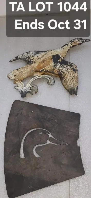 Metal Duck Decor Sign and Cutout Panel