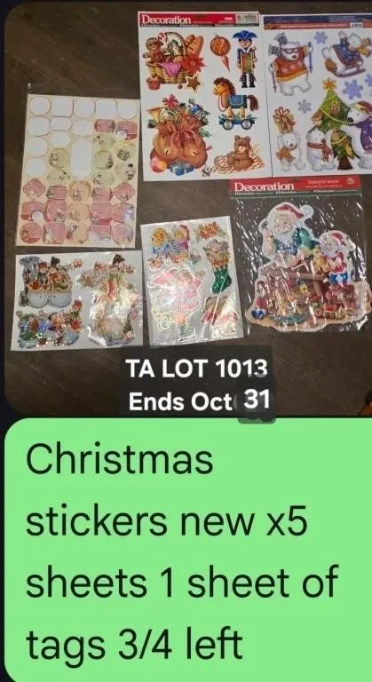 Christmas Window Clings & Stickers, 5 Sheets