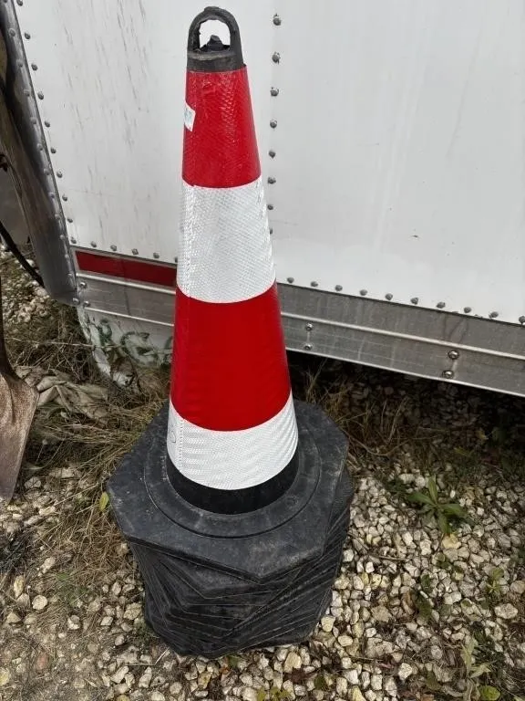 Reflective Traffic Safety Cone with Heavy Base