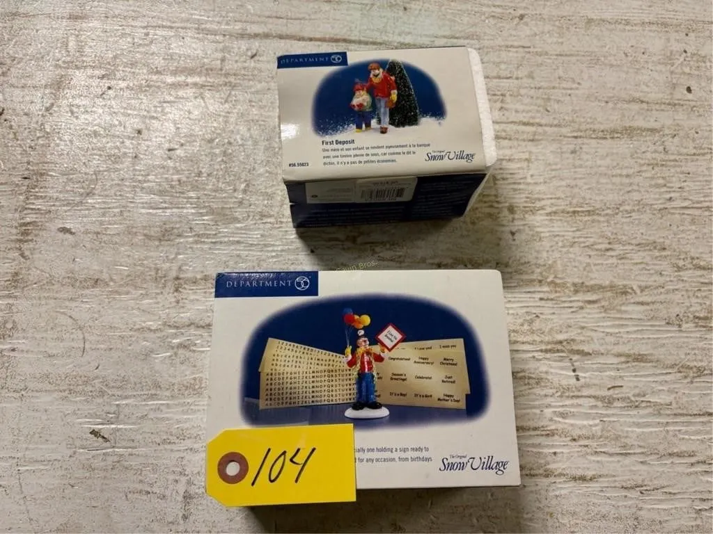 (2) Department 56 Snow Village Pieces