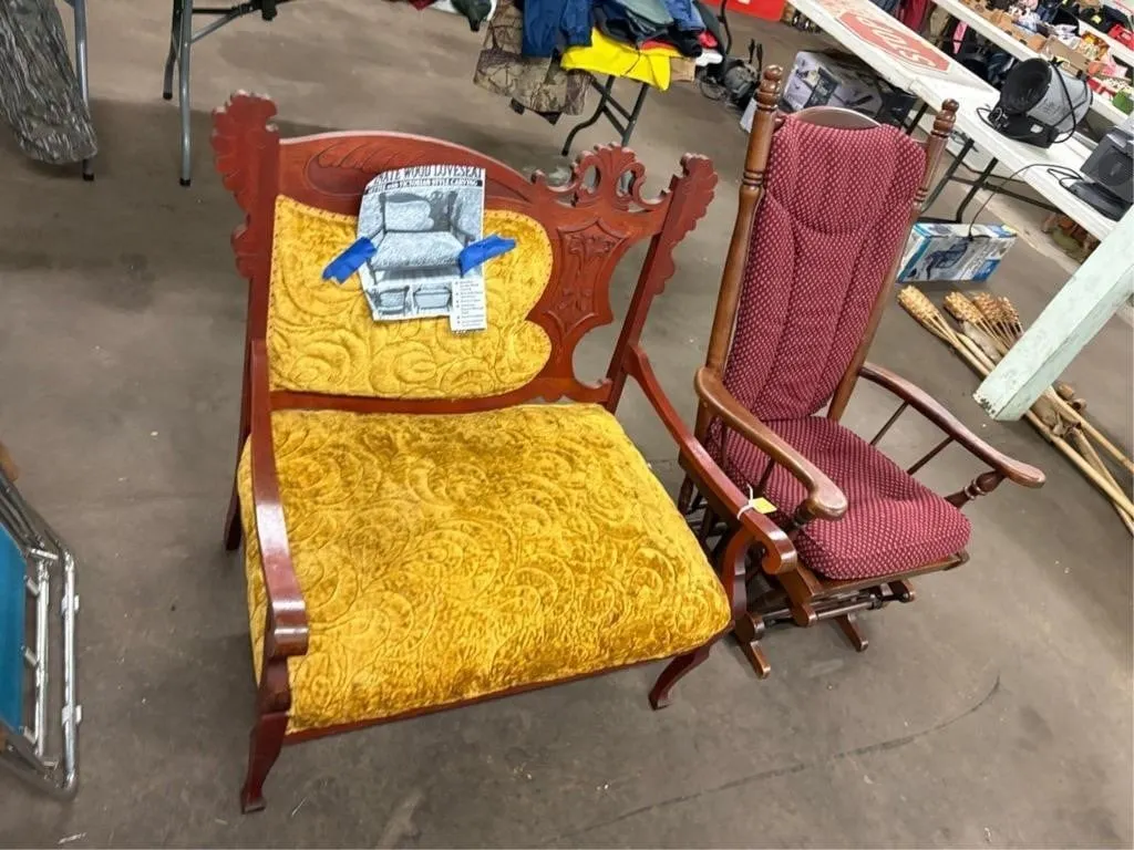 Glider & Victorian Love Seat