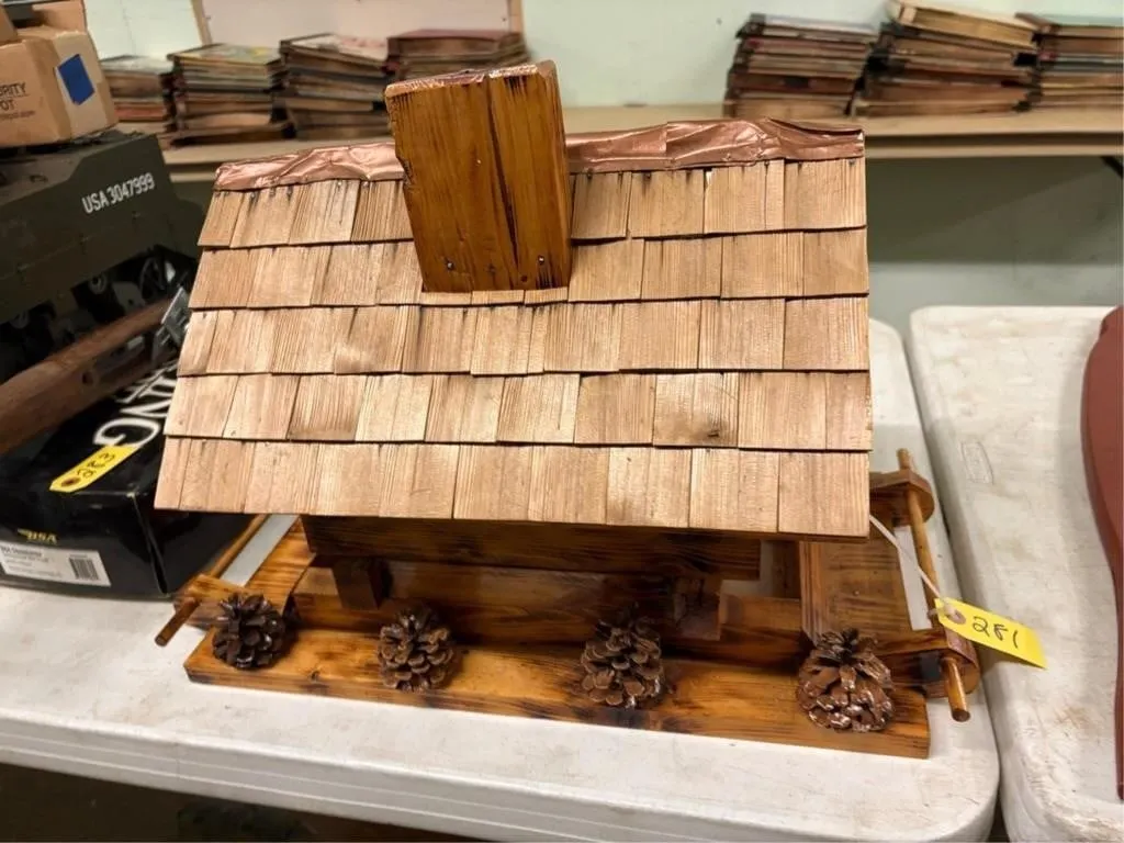Wood Bird Feeder