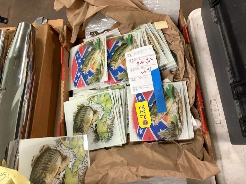Glass Fish/Confederate Flag Pieces