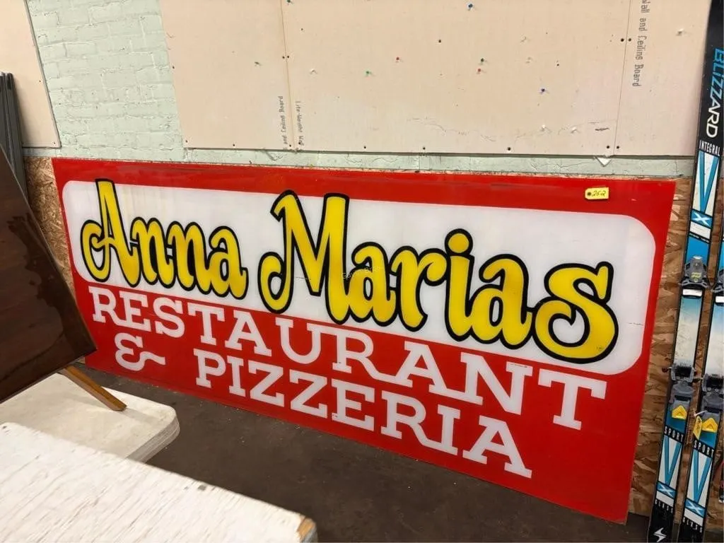 Large Plastic "Anna Marias" Restaurant Sign