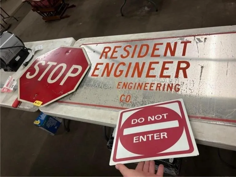 Stop Sign, Engineer Sign, & other
