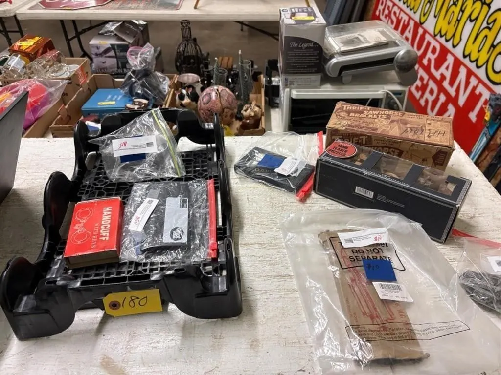 Belt Buckle, Handcuffs, Puzzle & other