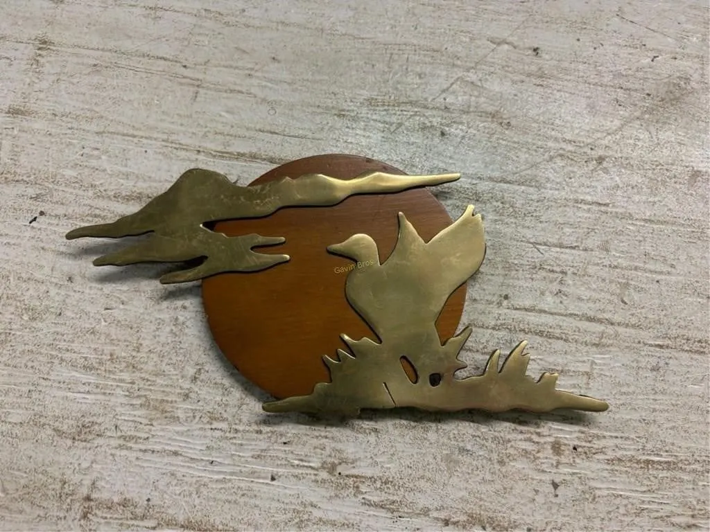Small Brass Duck Wall Hanging