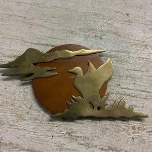 Small Brass Duck Wall Hanging