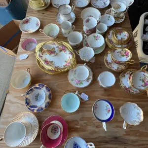Bone China Teacups and Saucers Royal Albert Paragon Melba Occupied Japan