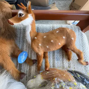 10 Cansta Animal Figures Real Fur Decor Domestic Rabbit/Goat/Sheep China