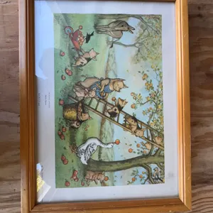 Molly Brett 'Picking Apples' Framed Print Ref M.A.S.452