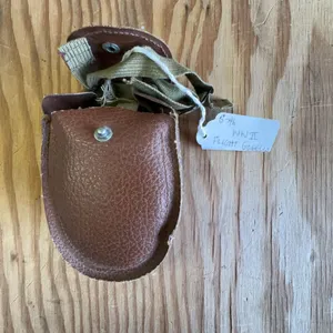 WWII Era Flight Goggles with Green-Tinted Lenses and Original Brown Case
