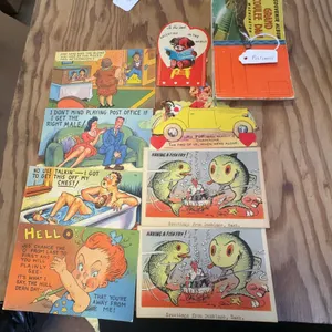 Vintage Humorous Postcard Lot, Greetings from Dunblane Sask, Risqué Themes, 1940s-1950s