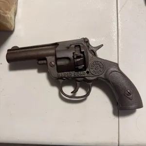 Stevens Six Shot Rapid Load Cap Gun Cast Iron Toy Revolver
