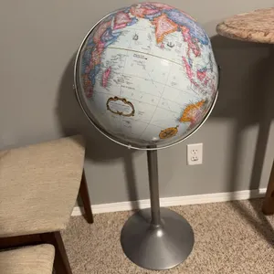 Replogle Floor Globe With Raised Relief And Metal Stand