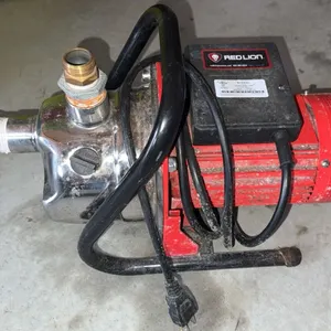 Red Lion Water Pump with Hose, Sprayer Attachments and Accessories