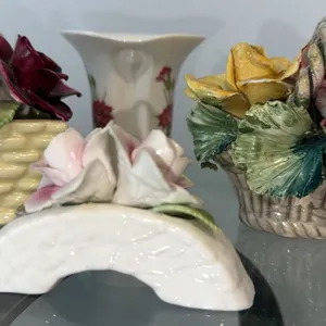 4 Porcelain Floral Arrangements Midwinter Crown Staffordshire Capodimonte