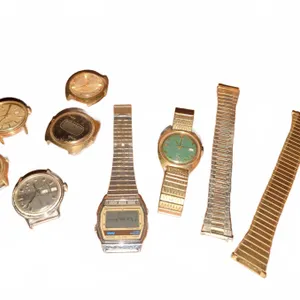 7 Men's Analog and Digital Watches with 3 Metal Bands, Various Brands