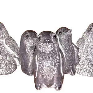 Wolf Original Inuit Soapstone Bird Figurines Set of 5 Handmade in Canada