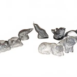 8 Animal Soapstone Figurines: Frogs, Dolphins, Seals, and Bears