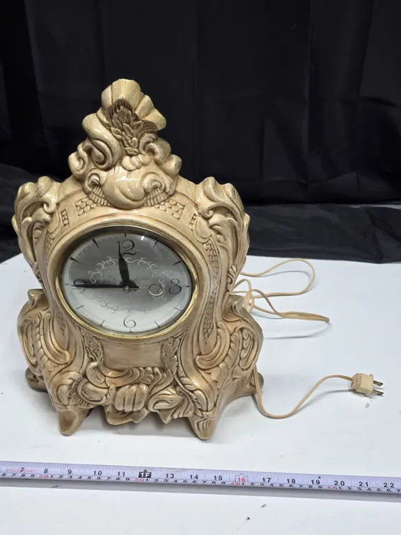 Vintage Ceramic Lanshire Mantel Clock - Works