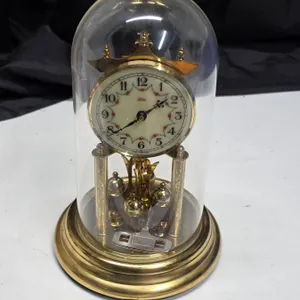 Vintage Glass Dome Clock, Made in Germany - Untested