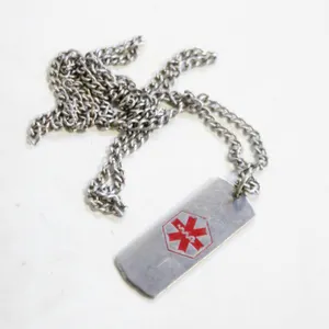 VINTAGE DIABETIC MEDICAL ALERT PENDANT CHAIN 25"