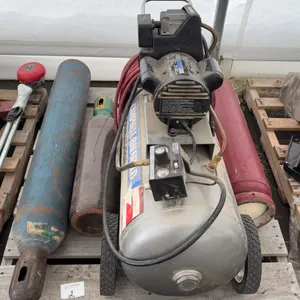 Campbell Hausfeld Workhorse 20 Gal Air Compressor, Hose & 3 Gas Cylinders