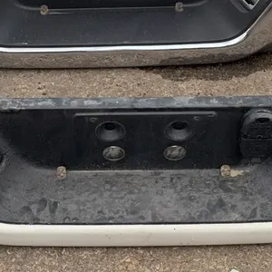 White Ram Rear Step Bumper with Parking Sensor Holes
