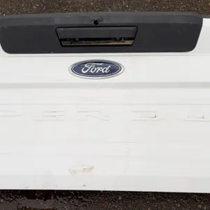 Ford Super Duty White Tailgate with Backup Camera Handle