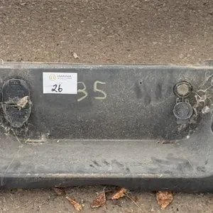 Ford F-150 Silver Rear Step Bumper with Sensor Holes & Trailer Plug