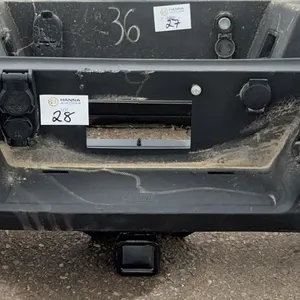 Ford Super Duty Chrome Rear Step Bumper with Receiver Hitch & Sensors