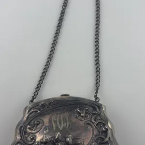 Antique German Silver Floral Purse 81.56g