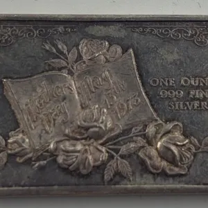 .999 Fine Silver Art Bar 1 Troy Oz