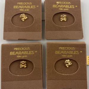 10K Gold Teddy Bear Charm Lot 0.53g