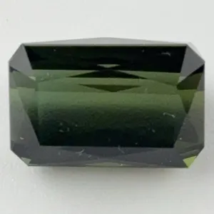 Natural Green Tourmaline 14.26 Carat Emerald Cut Gemstone Certified