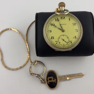 Helvetia Swiss Pocket Watch w/ Watch Chain