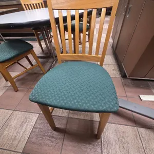 (15) Wooden Padded Chairs