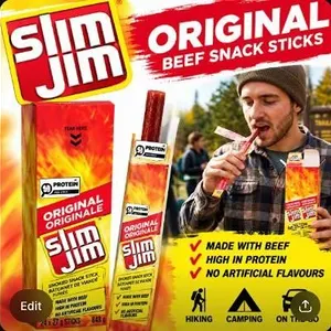 Slim Jim Original Spicy Sausage Snack 24x27.5g