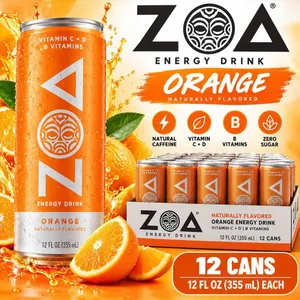 Zoa Wild Orange Zero Sugar Energy Drink 12 Pack x 355ml